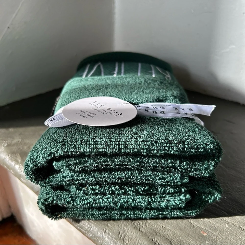 Rae Dunn BELIEVE Hand Towels